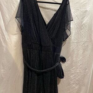 Elegant Black Glitter Romper